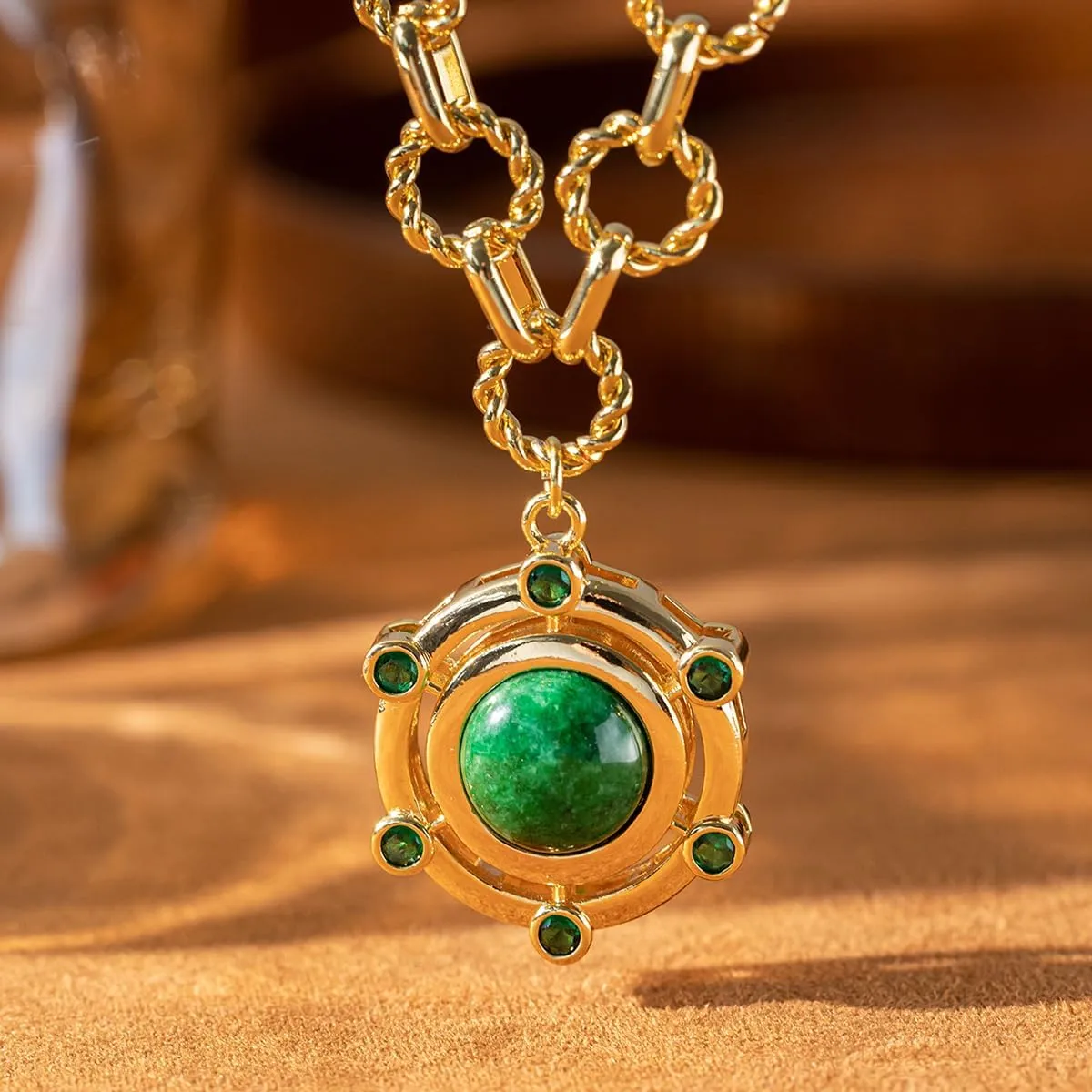 18K Gold Plated Agate Necklaces for Women |Statement Gemstone Pendant Necklace | Carnelian, Green, Black Necklace Healing Crystals Fashion Birthday Valentines Gift