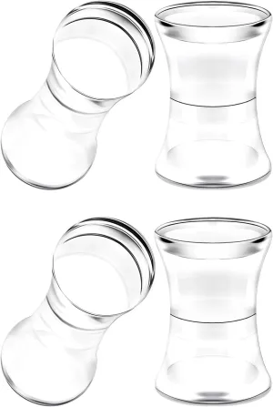 2 Pairs Solid Acrylic Double Flared Saddle Piercing Jewelry Ear Stretcher Flesh Earring Lobe Plugs
