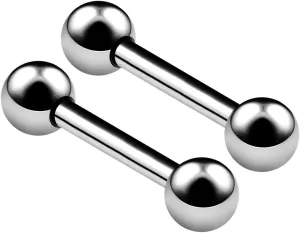 2PCS Titanium G23 Barbell Rings 14g Gauge 1.6mm 3/8 10mm 4mm ball Eyebrow Tragus Earrings Cartilage Piercing Jewelry 6736