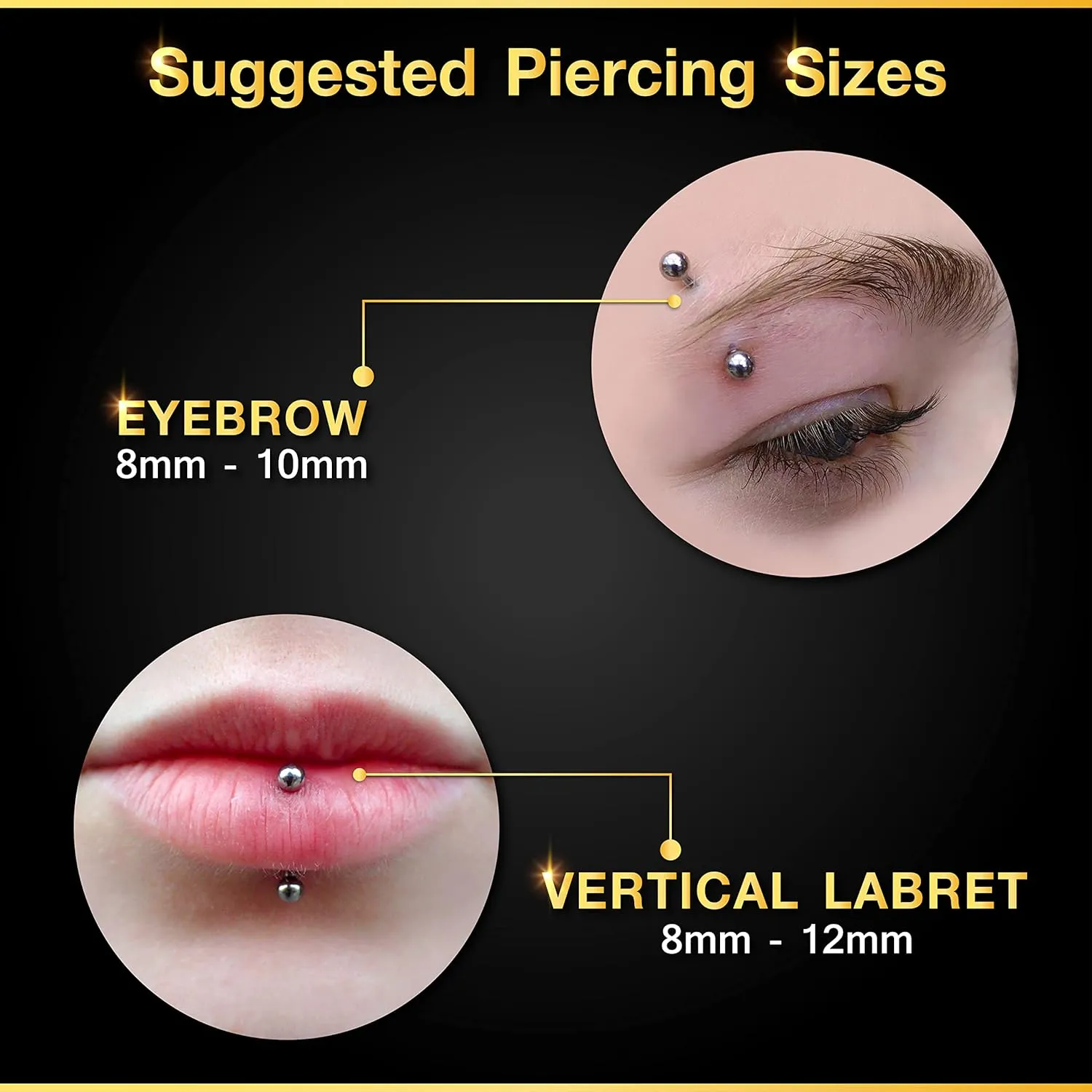 3PCS Surgical Steel Curved Barbell Bar 14 Gauge 5/16 8mm 4mm Crystal Ball Lobe Earrings Tragus Piercing Jewelry Choose Colors