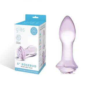 5" Rosebud Glass Butt Plug