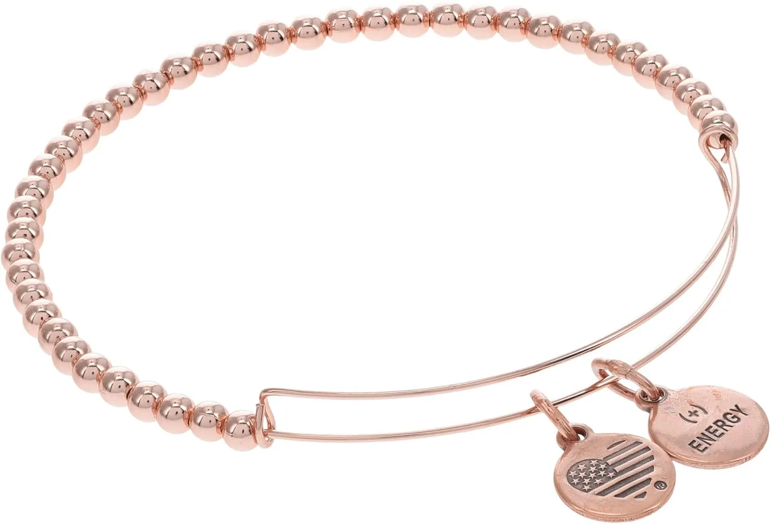 Alex and Ani Accents Beaded Expandable Bangle for Women, Dot Beads, 2 to 3.5 in