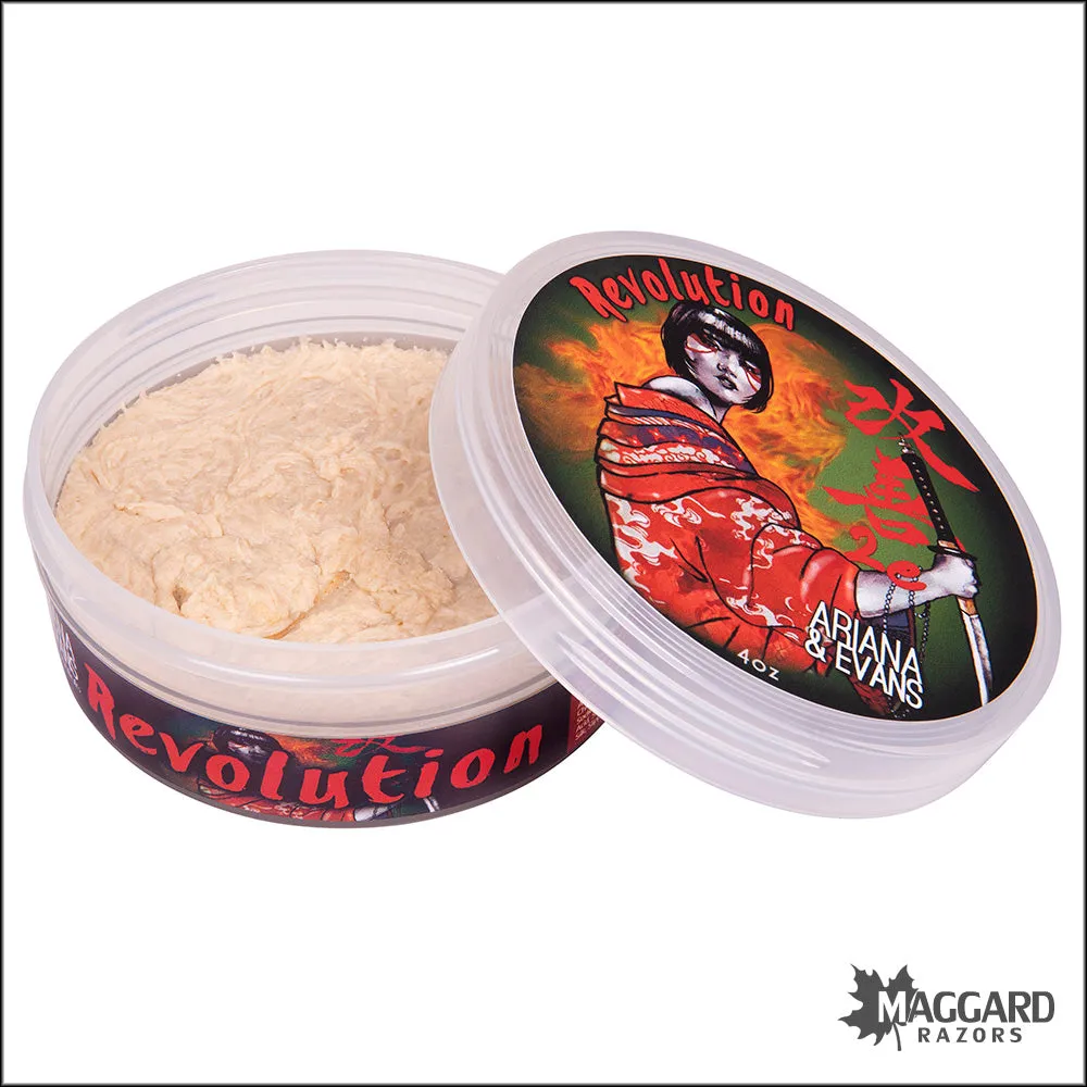 Ariana and Evans Revolution Artisan Shaving Soap, 4oz - Kaizen 2e Base