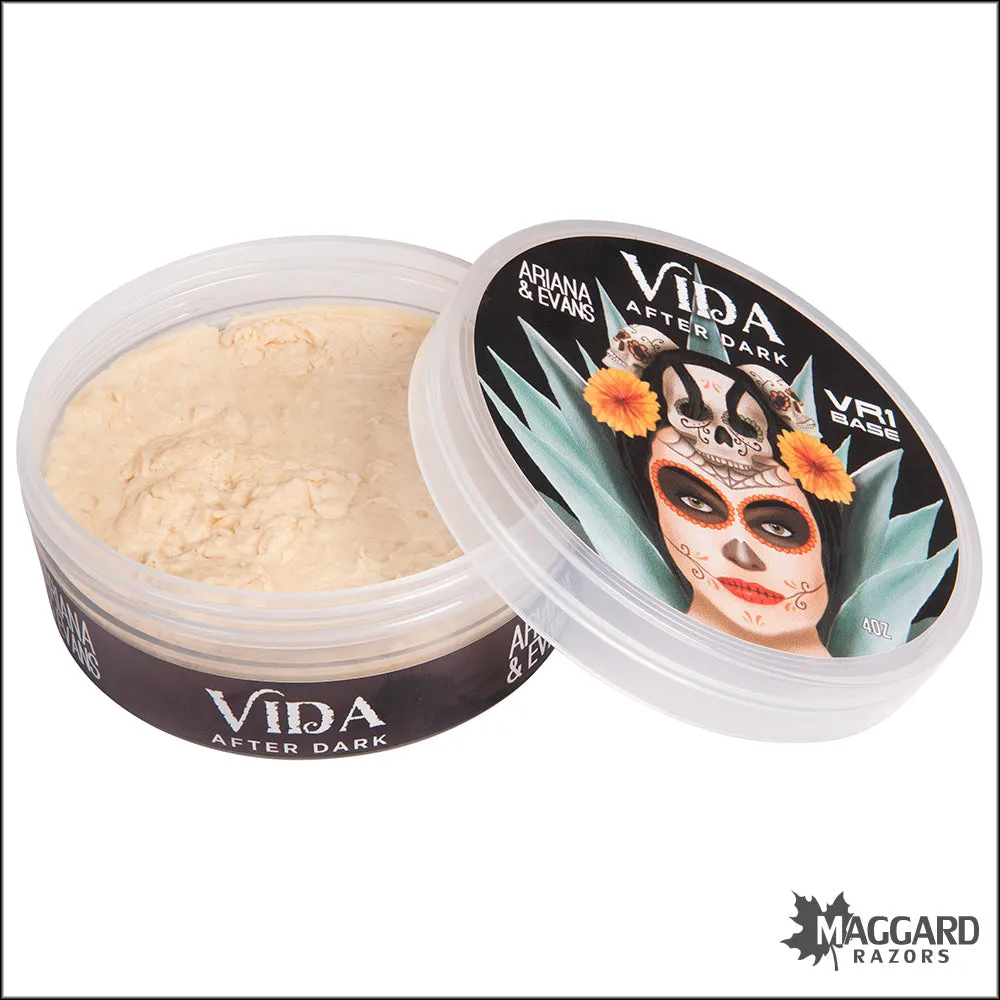 Ariana and Evans Vida After Dark Artisan Shaving Soap, 4oz - VR1 Vegan Base