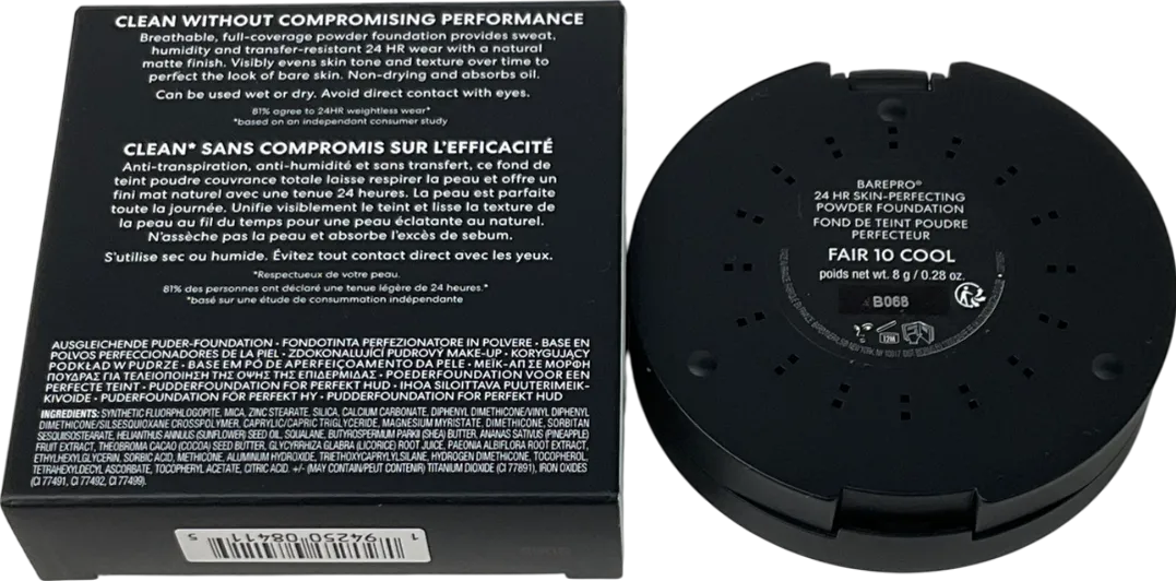 bareMinerals Barepro 24hr Skin-perfecting Powder Foundation Fair 10 8g