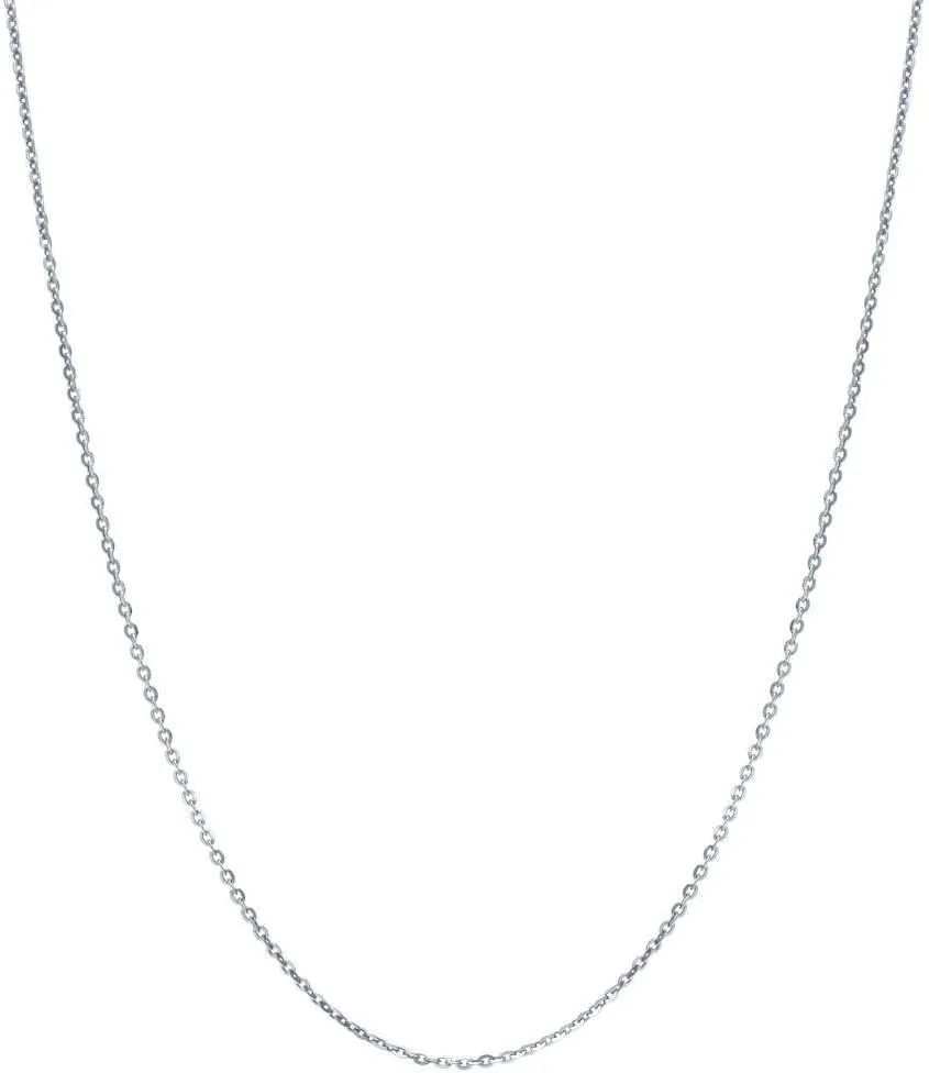 BERRICLE Italian Sterling Silver Rolo Chain Necklace for Women, 3 Piece (Rose Gold Flashed, Yellow Gold Flashed, Rhodium Plated)
