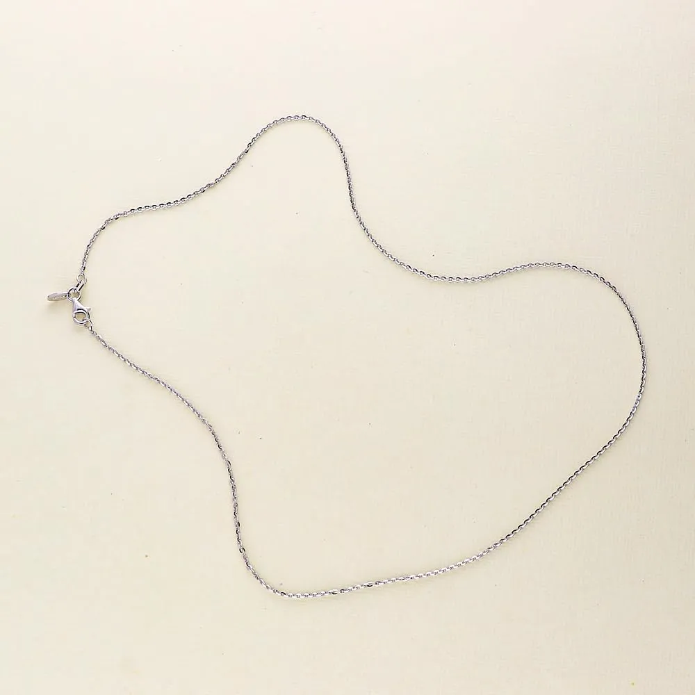 BERRICLE Italian Sterling Silver Rolo Chain Necklace for Women, 3 Piece (Rose Gold Flashed, Yellow Gold Flashed, Rhodium Plated)