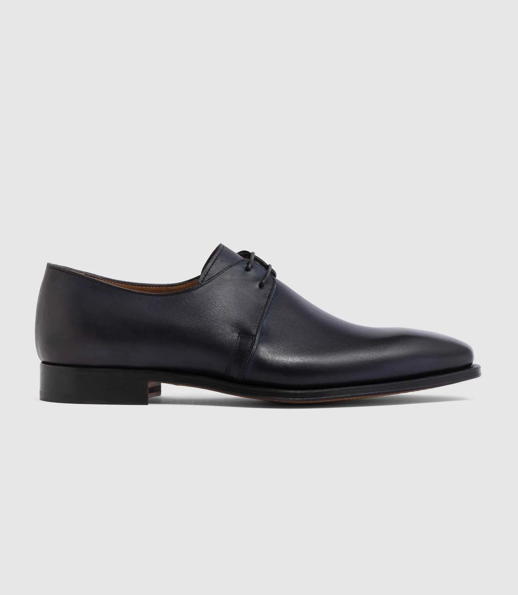 Derby cuir bleu "Eliad"