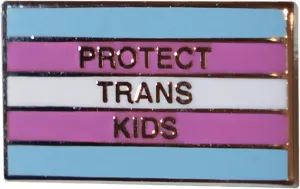 Drumpf.WTF Protect Trans Kids Anti-Trump, Pro-Equality Transgender Pride Flag Pin