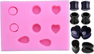 Ear Gauge mold Ear Tunnel Silicone Mold Ear plug Piercing Mold Earring DIY Mold