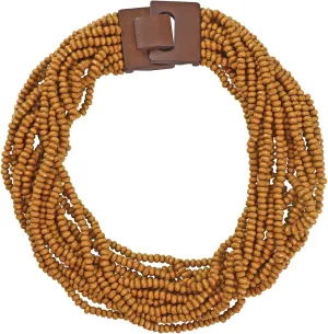 Fashion Multi Layer Strand Collar Colorful Chunky Necklace for Women Tropic Boho Style Necklace