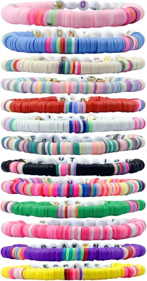 Friendship Bracelet, Bracelet Sets for Music Fans, Top Albums, Concert Outfit Gifts(14 pcs Clay Beads)