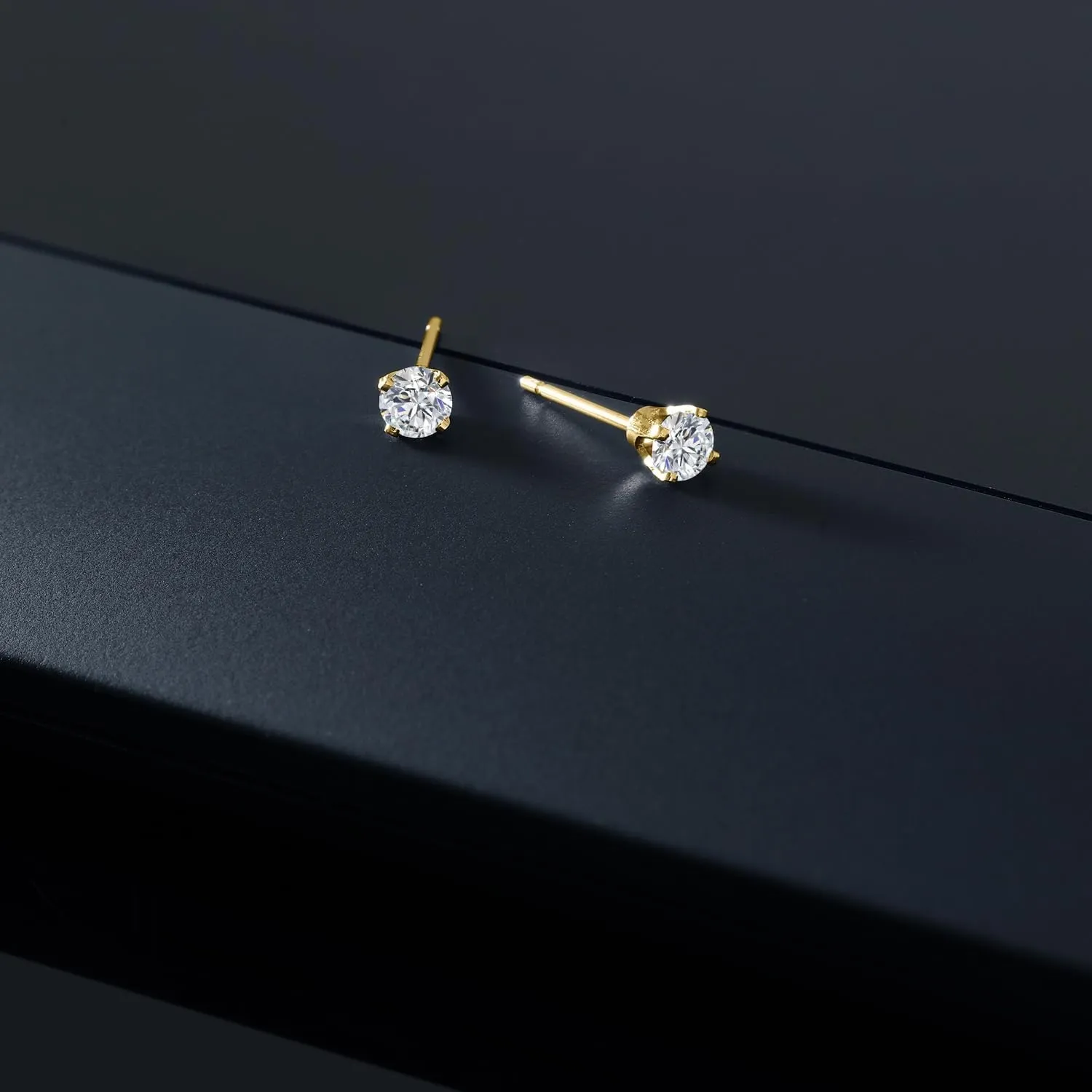 Gem Stone King 0.20 to 1.50 Carat 14K Gold Lab Grown Diamond Stud Earrings | Gold Earrings For Women Men | F-G Color | VS1-VS2 Clarity