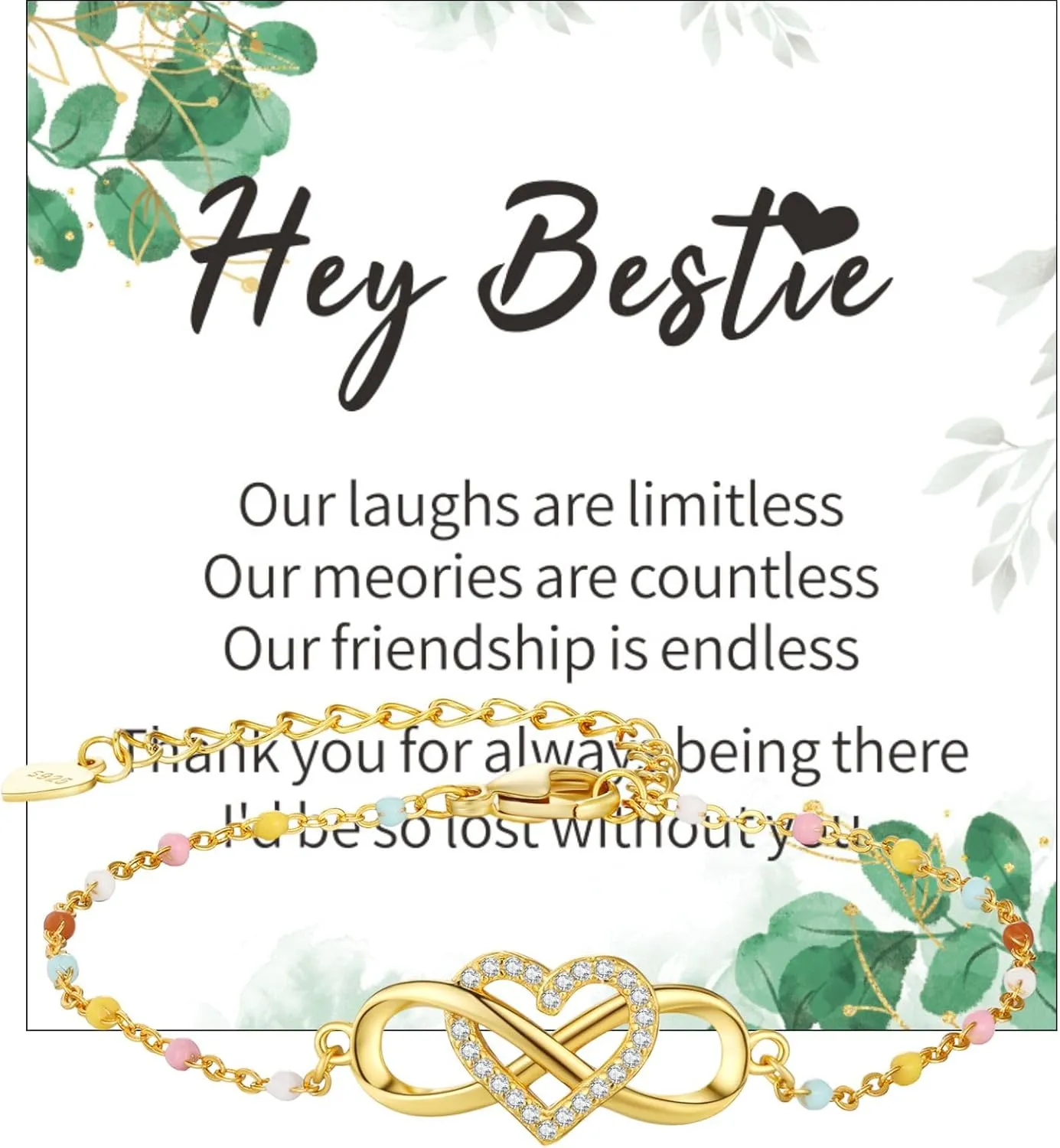 Gifts for Women, Bestie Bracelet, Meaningful Jewelry for Birthday Christmas, Mother's Day Presents for Sister-in-law