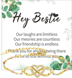 Gifts for Women, Bestie Bracelet, Meaningful Jewelry for Birthday Christmas, Mother's Day Presents for Sister-in-law