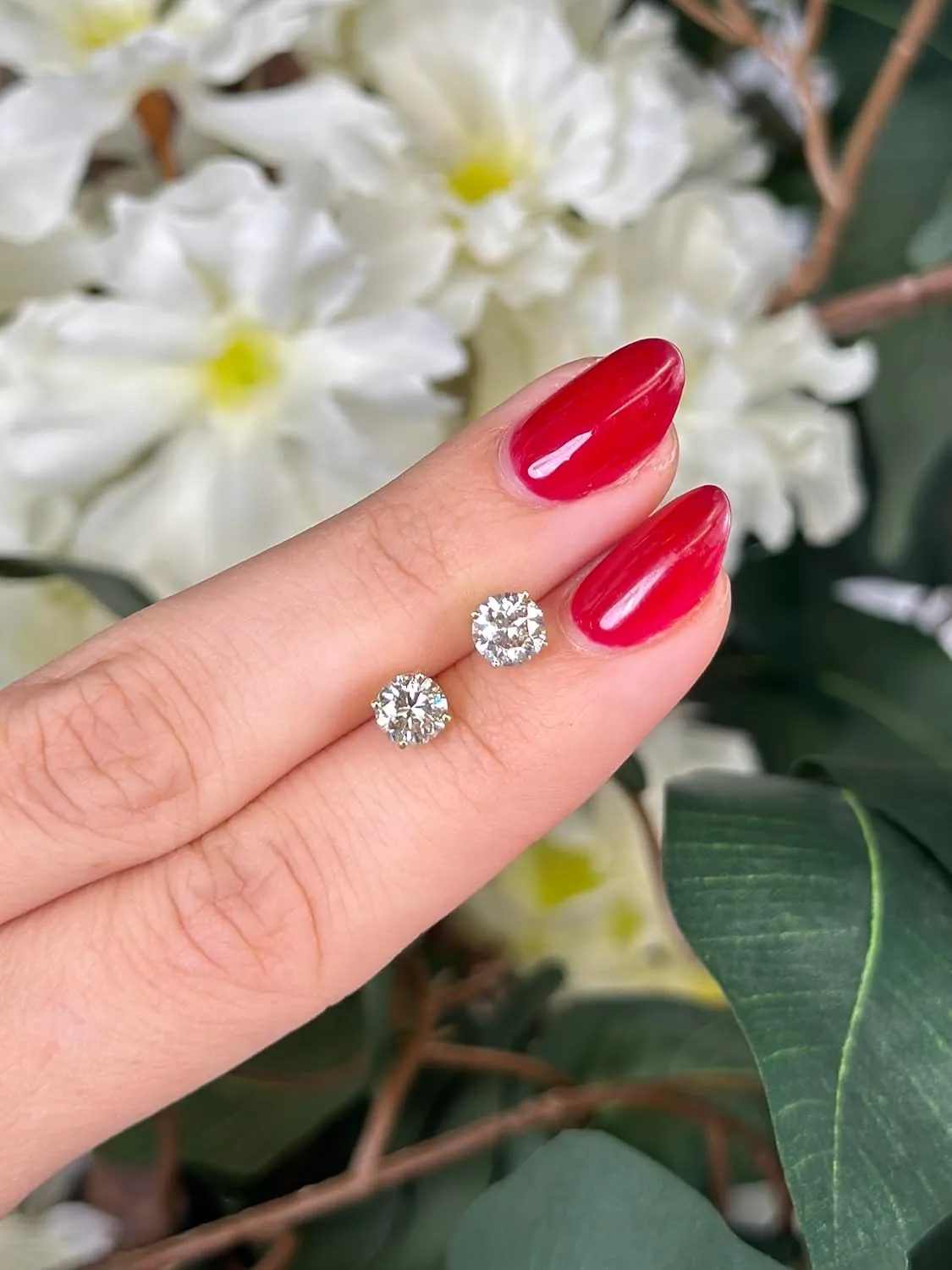 Le Vian 1/4 to 1 1/2 Carat Diamond Round Stud Earrings for Women I 14k Yellow or Rose Gold Studs for Her I 0.25 to 1.50 cttw 4-Prong Setting Round Diamond Earrings I Screw Back Studs