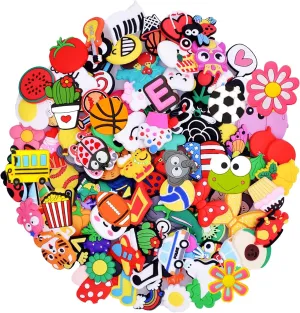 Lot of 30/50/100 pcs Random Cartoon Shoe Charms and Pins, Cute PVC Waterproof Ornaments for Shoe, Sandal Decoration, Cool Holiday Gifts for Boys & Girls