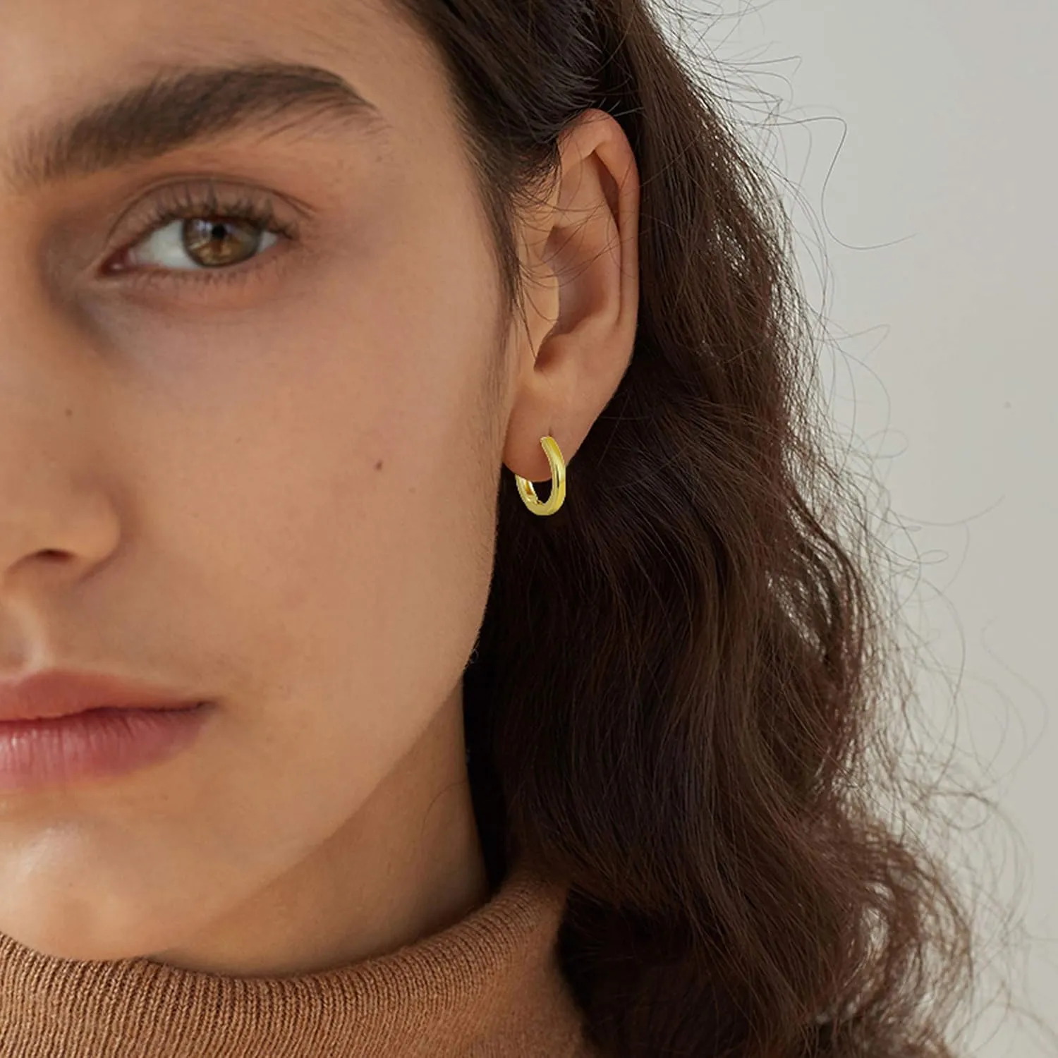 micuco 3 Pairs Small Hoop Earrings for Women, Tiny Helix Hoop Earring for Men, Cartilage Hoop Earring Set, Hypoallergenic Earrings