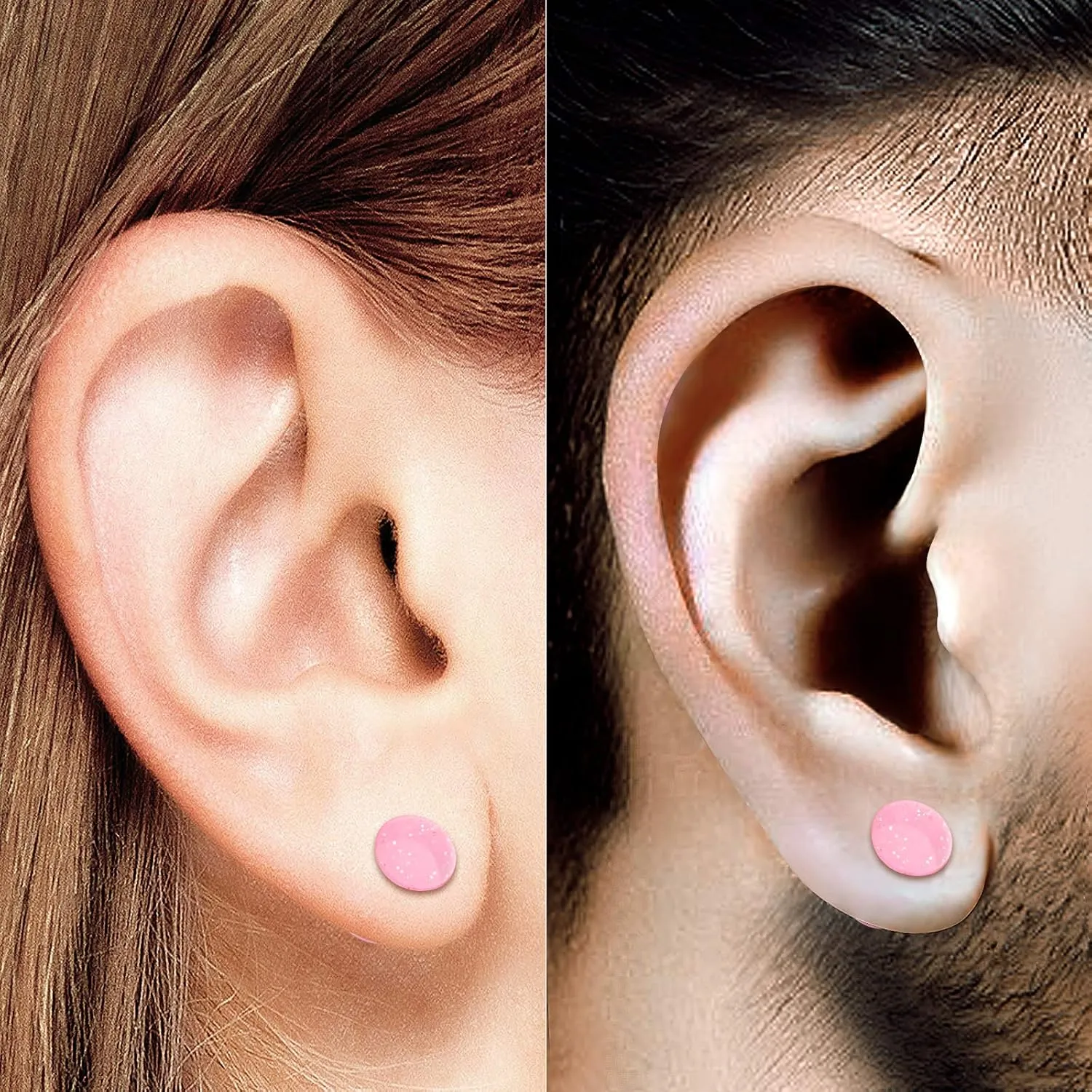 Pair of Acrylic Double Flared Saddle Piercing Jewelry Ear Stretcher Glow In The Dark Flesh Plugs Earring Lobe