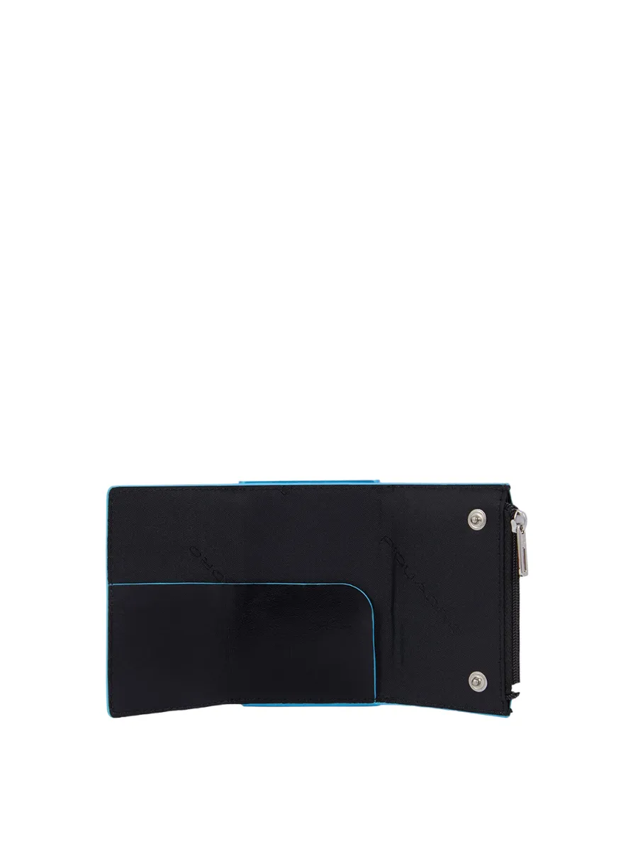 Portafoglio Compact Blue Square