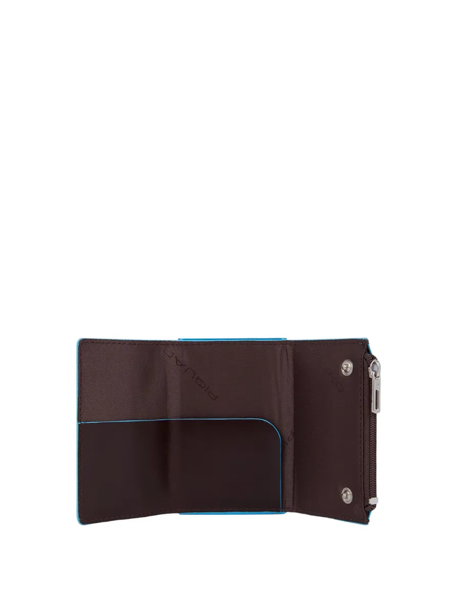 Portafoglio Compact Blue Square