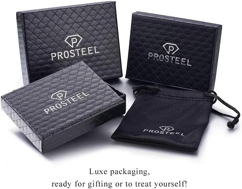 PROSTEEL Baseball Necklaces For Men, Stainless Steel Softball Pendant Chain, Mens Sports Jewelry, 22"-24" Adjustable, Come with Box