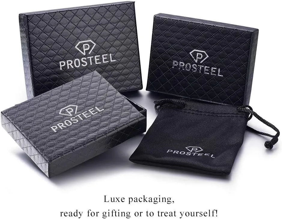 PROSTEEL Cross Necklace for Men Women, 316L Stainless SteelGold/Silver/Black/Rose Gold/Blue Tone, Hypoallergenic, Two Sizes, Come with Box