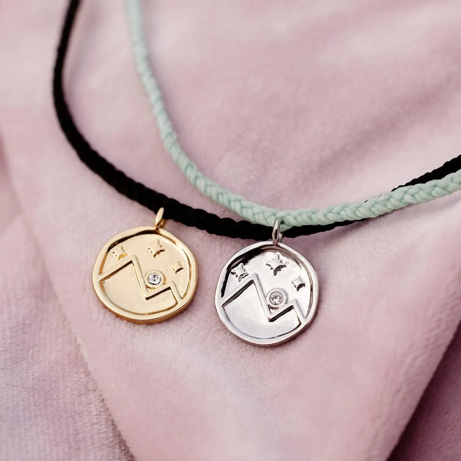 Pura Vida Bracelet Silver or Gold Crystal Mountain Coin Charm Bracelet - Handmade with Czech Crystal, Adjustable with Waterproof Band - Stackable Bracelets, Handmade Braceletss
