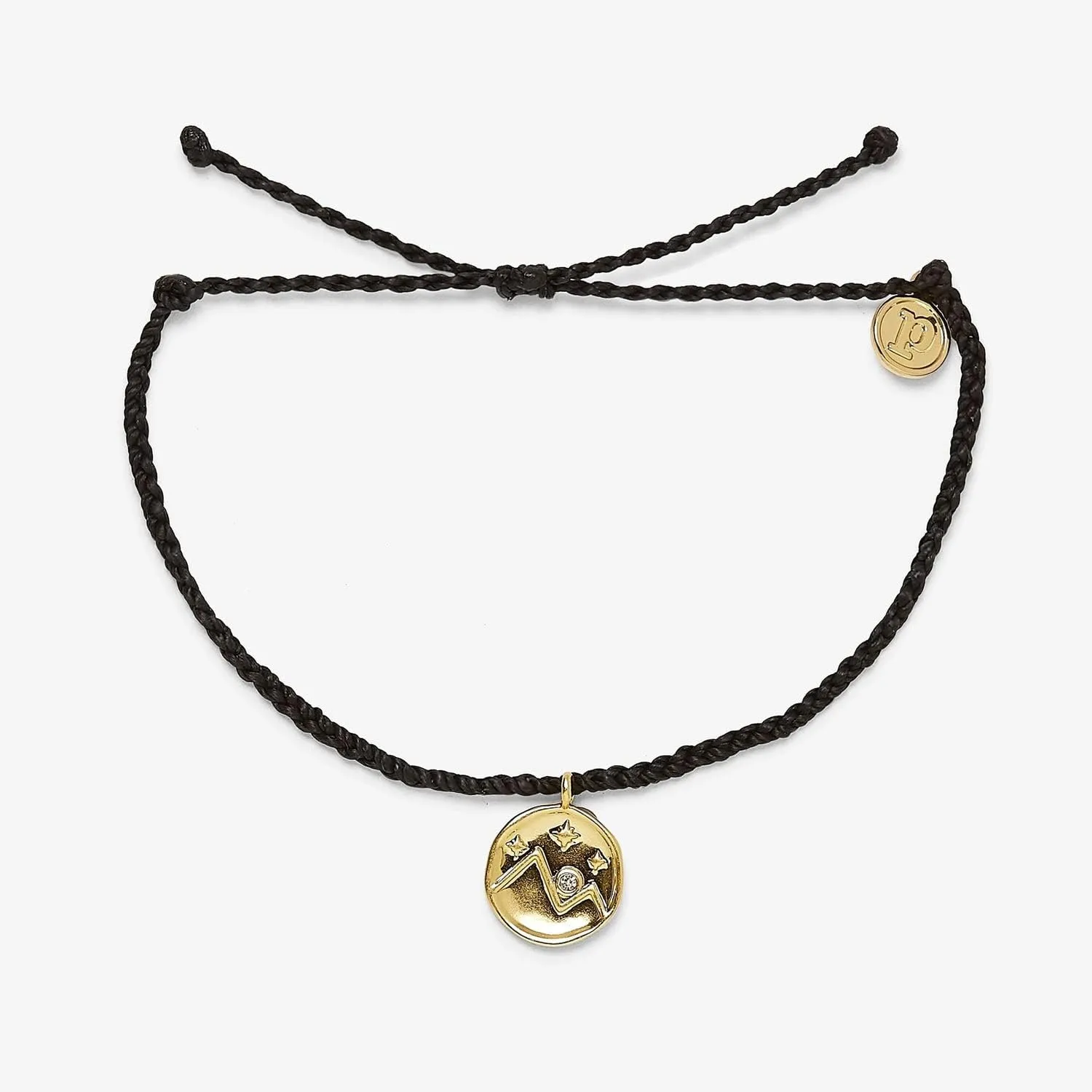 Pura Vida Bracelet Silver or Gold Crystal Mountain Coin Charm Bracelet - Handmade with Czech Crystal, Adjustable with Waterproof Band - Stackable Bracelets, Handmade Braceletss