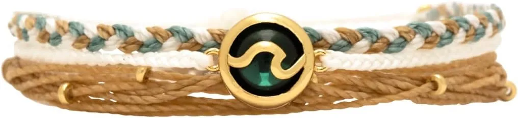 Pura Vida Bracelets Pack Glowing Wave Style Pack - 3-Piece Boho Bracelet Stack