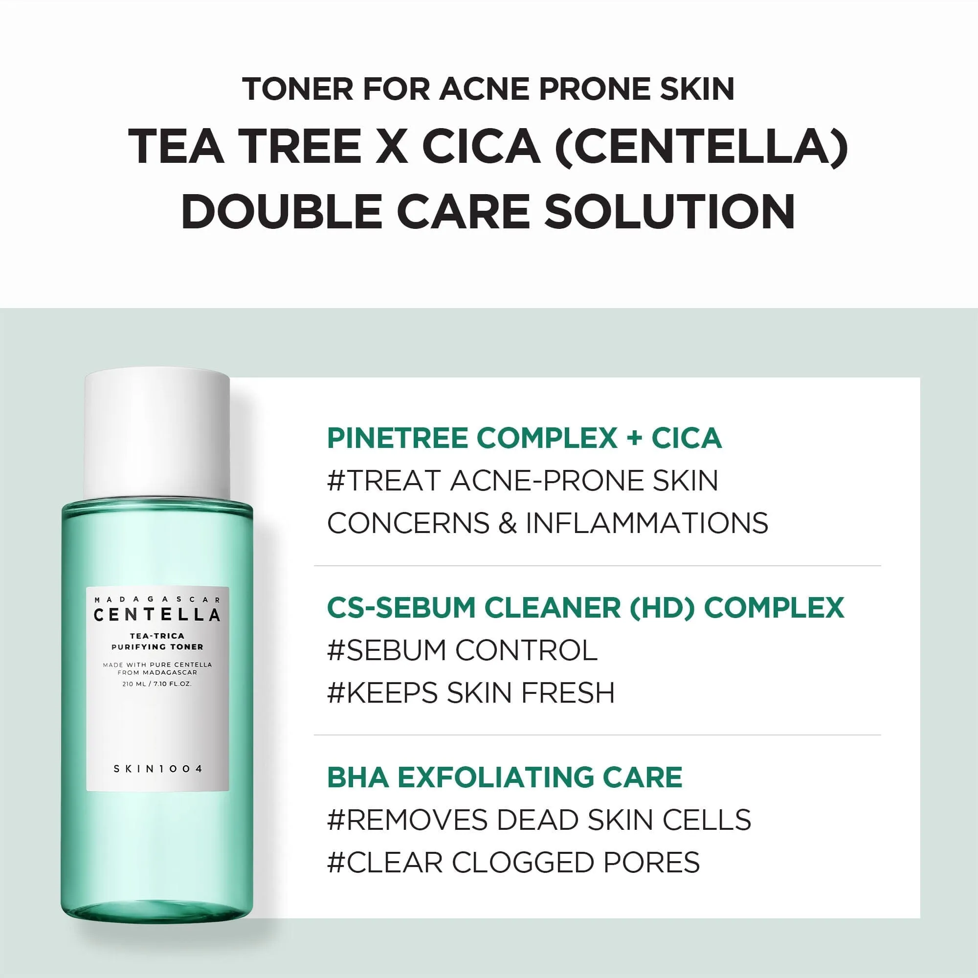 SKIN1004 Madagascar Centella Tea-Trica Purifying Toner 210ml