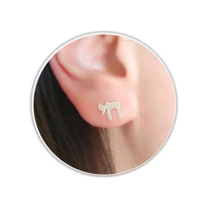 Small Hebrew Chai Letter Earrings Silver or Gold Filled for Woman Symbolic Jewish Gift Am Israel Chai (sterling-silver)