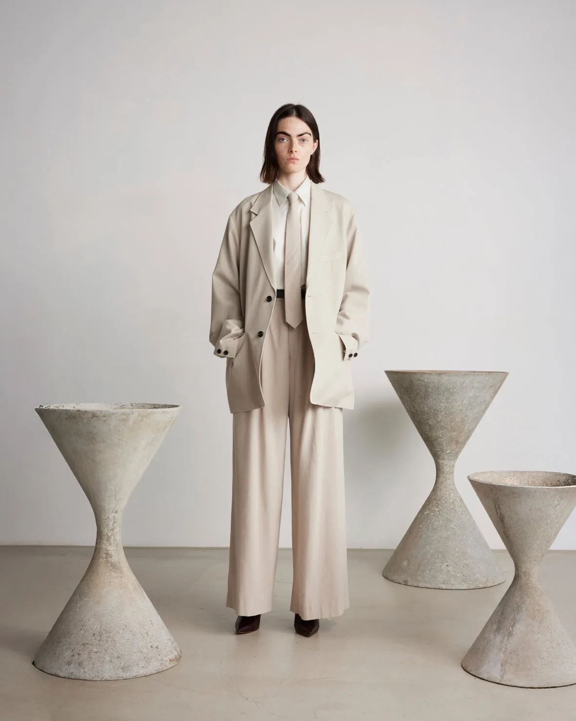 Techno Wool Nylon Compact Shoulder Jacket