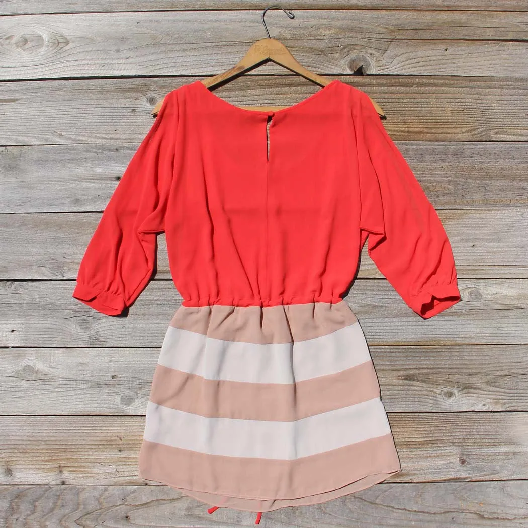 Thundering Waters Dress in Coral