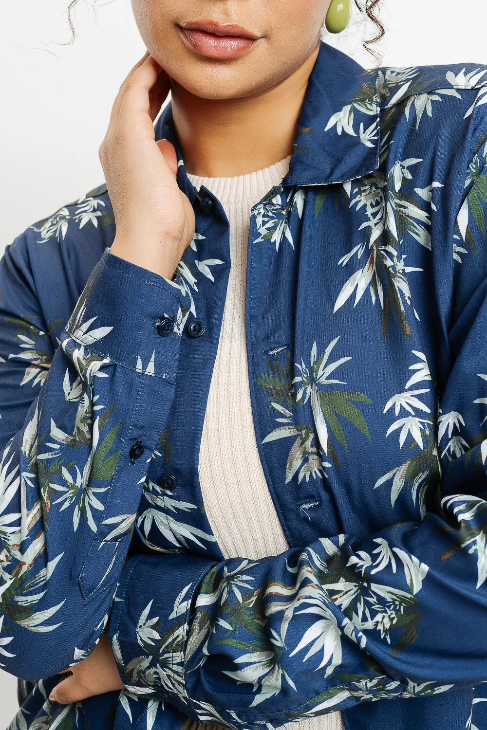 Tropical Oasis Full Sleeves Women's Shirt