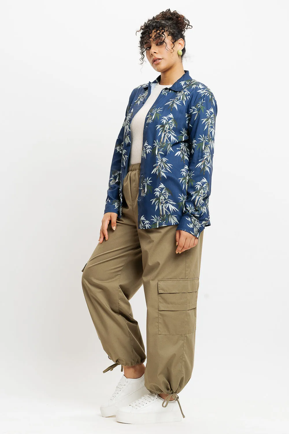 Tropical Oasis Full Sleeves Women's Shirt