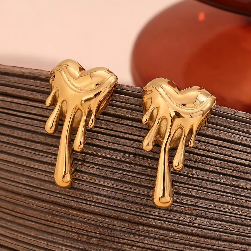 ZIRPEARA 18K Gold Plated Stainless Steel Earrings for Women - Various Shapes - Non Tarnish, Waterproof, Hypoallergenic - Elegant Gold Hoop & Stud Earrings